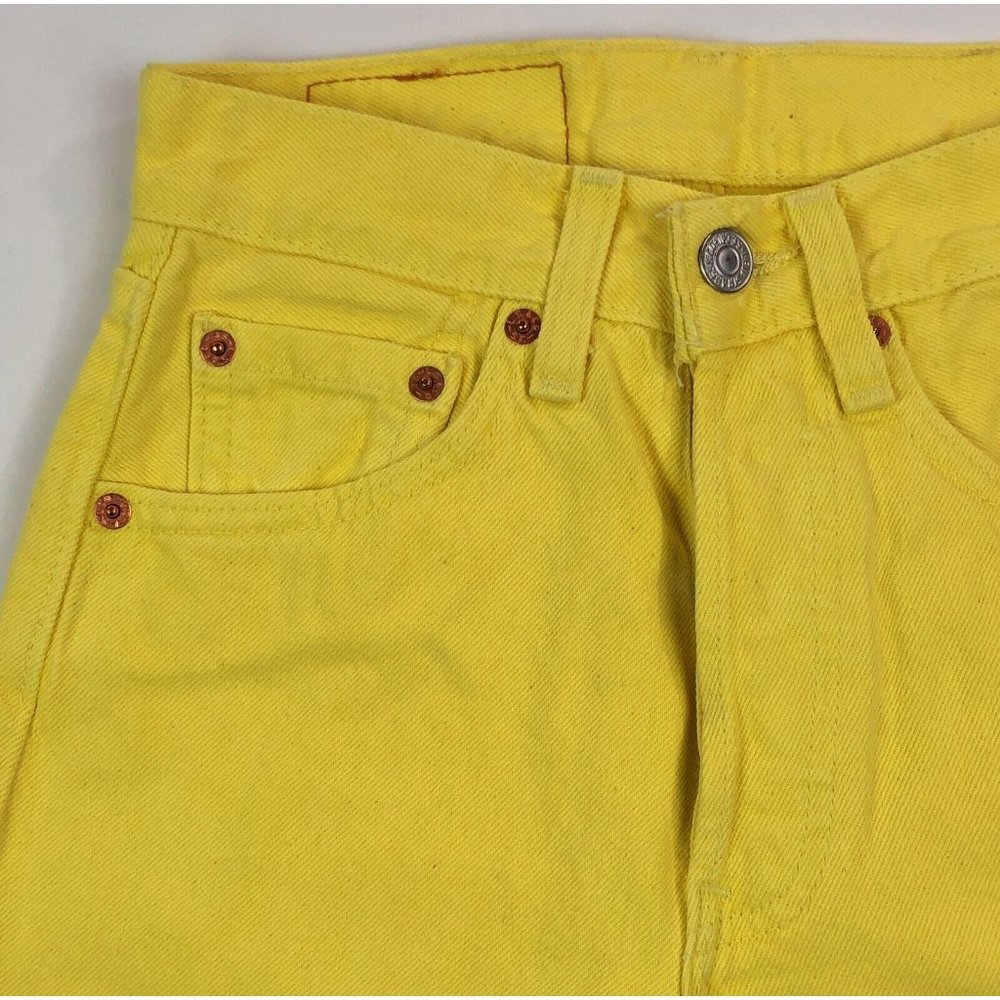 Levis 501 For Womens Yellow Jeans - Picture 2 of 2